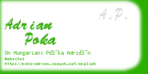 adrian poka business card